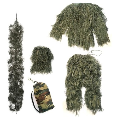 Børne Ghillie Kostumer Sniper Halloween Hær Kostume Grøn V