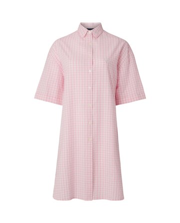 Lexington Lucy seersucker-natskjorte i økologisk bomuld