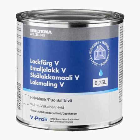 Biltema - Emaljelakk inne V hvit 0 75 liter