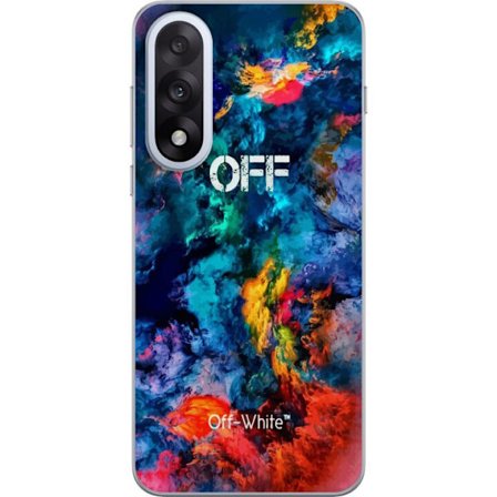 Kompatibel Mobilcover til Motorola OnePlus Nord 5 Abstrakt farveeksplosion med tekstet OFF intensiv kunstnerisk komposition med energi bevægelse og m