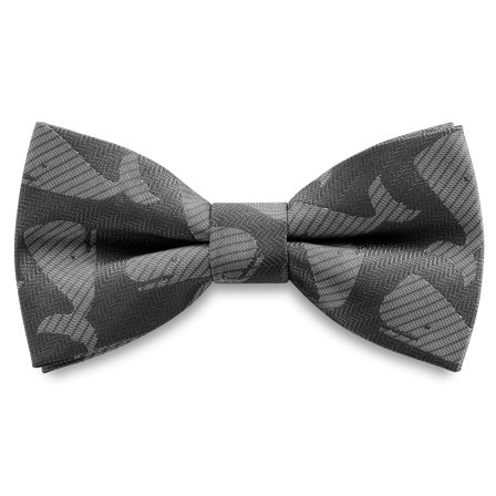 Zoikos | Šedý předvázaný motýlek s velrybami pro muže - Předvázané motýlky