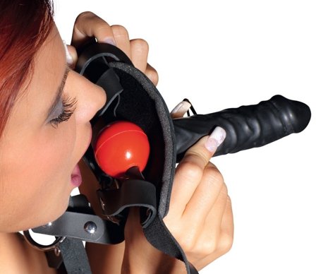 ZADO: Head Harness with dildo and gag - Sexleker Vuxen: Bondage & Fetish