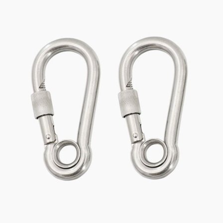 2 ST Karbinhake Clips Spring Snap Hook Snapkrokar