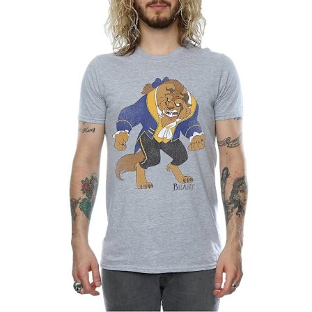 Beauty And The Beast Herr T-shirt med Beast-motiv 3XL H