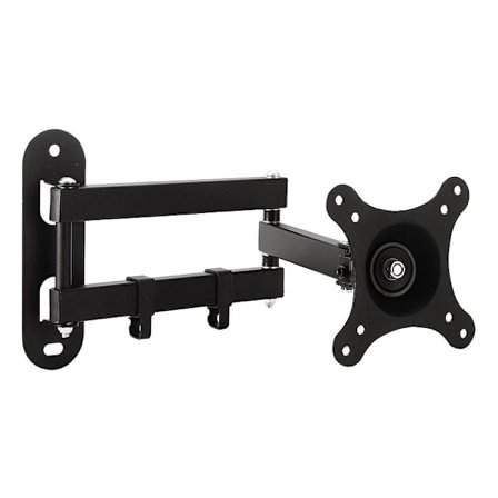 TV Vægbeslag til 10-32 tommer flad/buet skærm og TV, 360° rotation 15° hældning, VESA 75x75 / 100x100mm op til 15 kg
