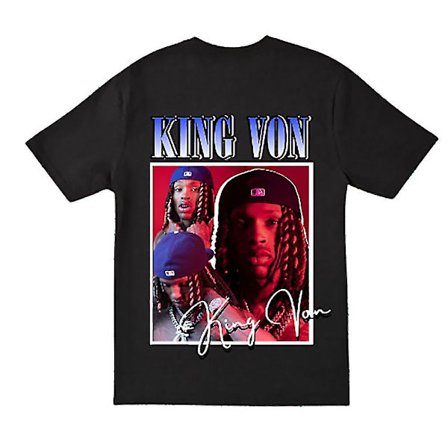 King Von 90-tallsstil Vintage T-skjorte