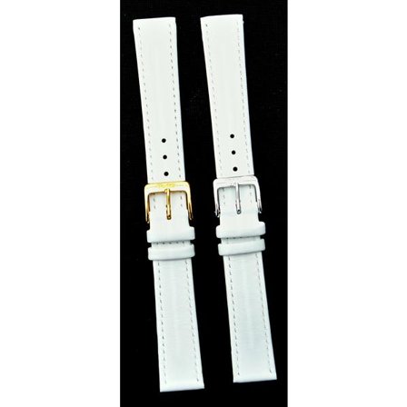 Vitt läderband 18 mm