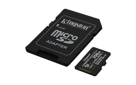 Kingston 256GB microSDXC Canvas Select Plus Gen3 150MB/s A1 Card + Adapter