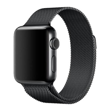 IC Milanese Loop Metall Armbånd Apple Watch 41/40/38 mm - Svart Svart Svart