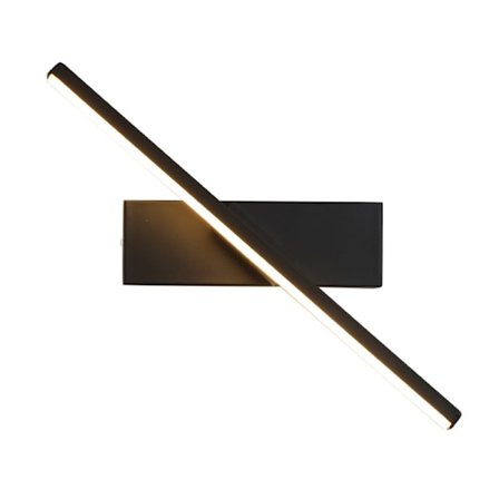 Dimbar LED vegglampe, roterbar og justerbar, moderne leselampe til sengen, svart, 30 cm