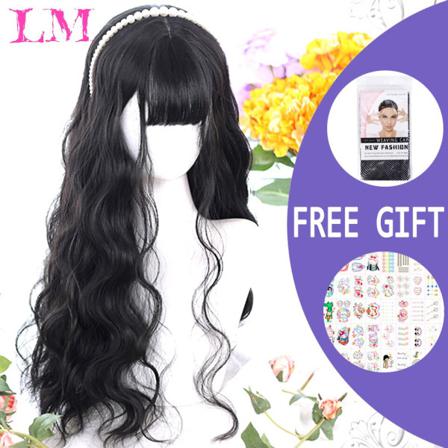 Lång Ombre Färgglad Syntetisk Cosplay Lolita Harajuku Peruk Med B