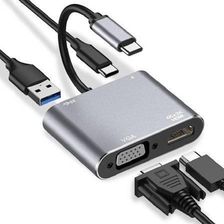 TypeC til VGA dockingstation HDMI-konverter mobiltelefon overførselsskærm projektoradapter computer