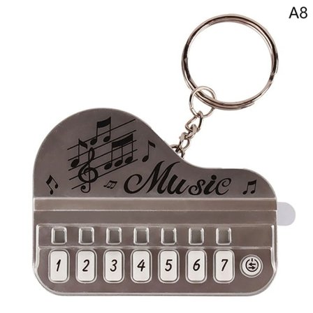 Bärbar musikinstrument Toy Piano Nyckelring Mini Electronic A8 onesize