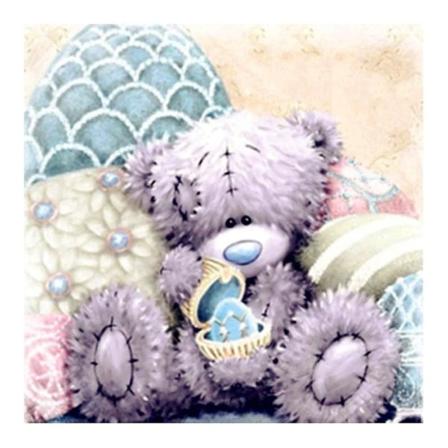 Artoon Plussj Teddybjørn Diamantmaleri Korssting Full Rundt Ny DIY 5D Hjem Dekorativ Påske Egg Mosaikk Broderi 60269 40x40cm
