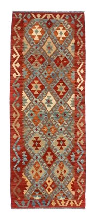 Hand Woven Kilim Kaudani Rug 77X201 Wool Brown/Dark Red Small