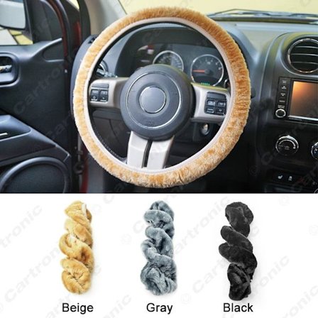 3-pack bilcharm rattkåpa varm lång plysch Ha