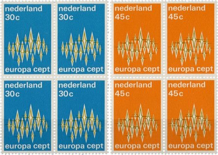 Holland 1972 - NVPH 1007-1008 - 4-blokke - Postfrisk