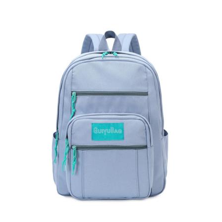 Reppu Koululaukku Yläasteen opiskelija Tyttö Suuri korealainen Ins-tyyli Yksinkertainen monilaukkukampus Blue.