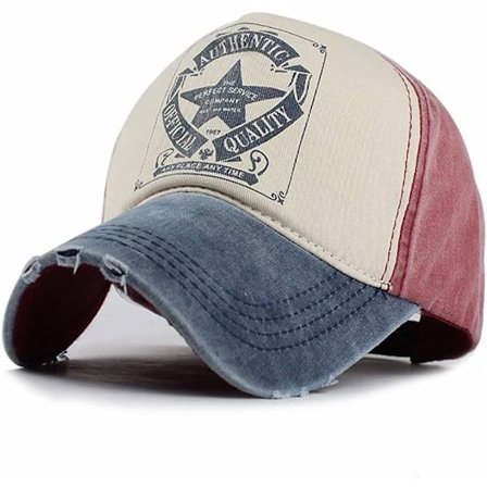 Vintage Baseball Cap Vasket Denim Trucker Hat Fashion Pentagram