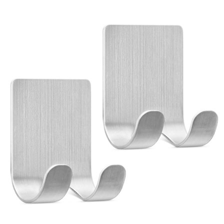 2X Rakhållare - Självhäftande rakhyvelväggfäste i zinklegering - Badrumsorganisatör för duschar - Silver