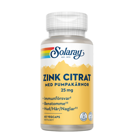 Solaray Zinkcitrat 60 kapslar