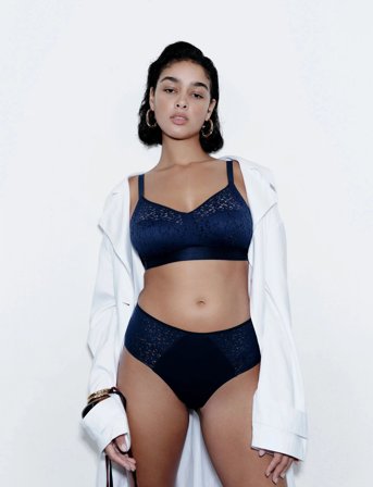 CHANTELLE Norah Wirefree Support Bra - Navy - F x 70