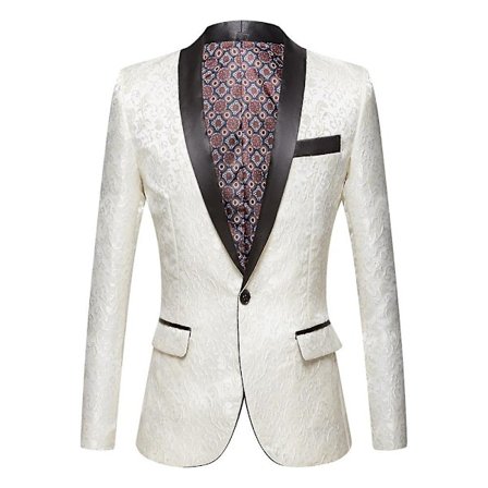 Herre Blomstret Revers Blazer Jakkesæt Print Dinner Smokingjakke