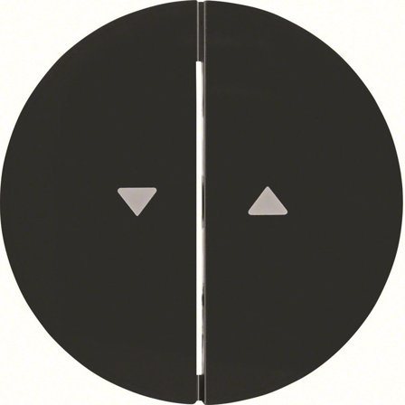 Hager 16252045 Vippearm for R.1 og R.3 Todelt vippe, svart, symbol «piler», Strømbrytere & vegguttak