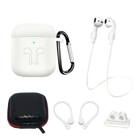 [5-Pack] Airpods 1/2 Tillbehör Set - Vit