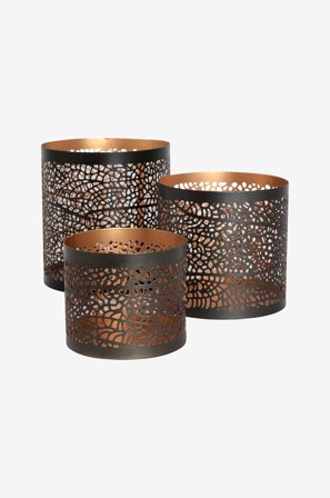 Halvor Bakke - Comas kynttilälyhty 3-kpl - Harmaa - Kynttilänjalat & lyhdyt - - Homeroom