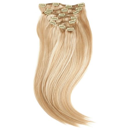 Rapunzel of Sweden Clip-on set 7 pieces 50 cm M7.5/10.8 Scandinavian Blonde, Hår, Børster & Accessories, Hair Extensions