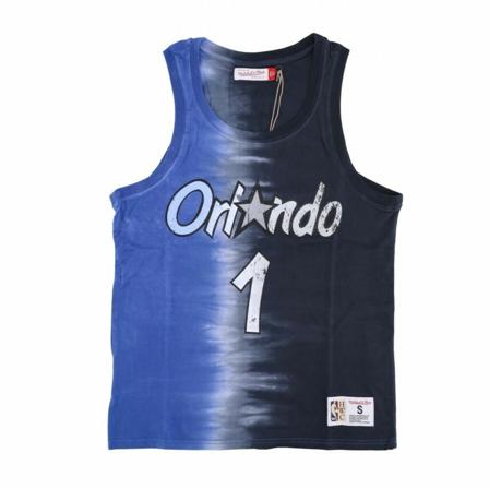 Mitchell & Ness, tank top nba vertical tie dye Blauw, Heren, Maat:XL
