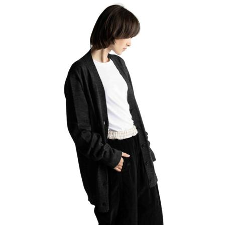 Maison Margiela, Grey v-neck cardigan Grijs, Dames, Maat:L,wol