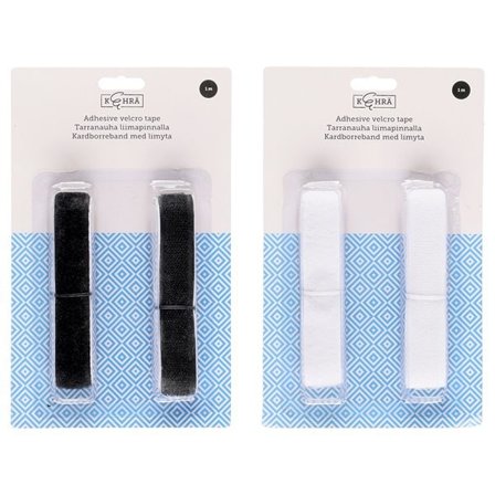 Selvklebende borrelås 2-pk – 1 meter