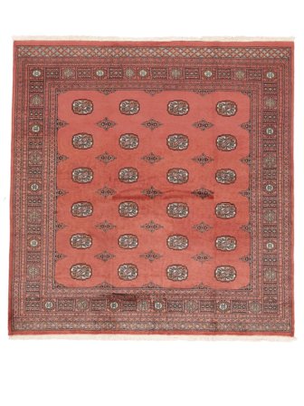 Annodato A Mano Pakistan Bukara 2Ply Tappeto 200X208 Di Lana Rosso/Rosso Scuro
