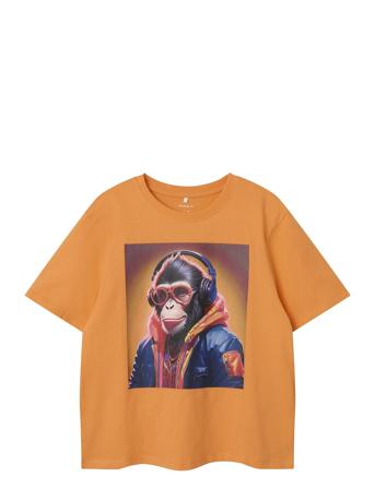 Nkmorla Nreg Ss Top Tops T-shirts Orange Name It