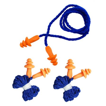 3-pak silikone ørepropper med halsudskæring