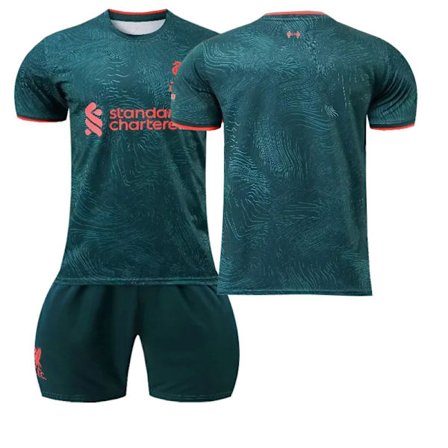 2023 Liverpool udebane grøn fodboldtrøje sæt-NO NUMBER#M