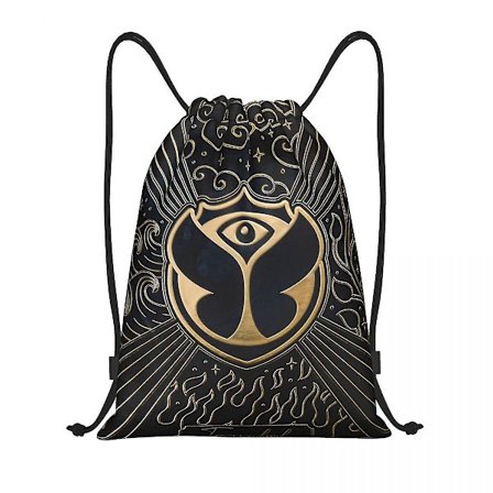 I177 Tomorrowland Rygsæk med Snørelukning Belgisk Elektronisk Musikfestival Gym Sport Til Lah177