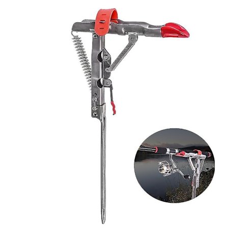 Fiske Stang Holder Smart Fisk Fanger Fiske Stang Holdere Automatisk Fjeder Tip-Up Krog med Rustfrit Stål Jord Støtte