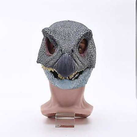 Jurassic World Velociraptor Blue Dinosaur Dino Liikkuva Naamio Camp Cretaceous Lateksi Uusi (violetti)