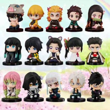 Anime Demon Slayer Kimetsu no Yaiba Figuuri Kamado Tanjirou Toimintafiguuri Agatsuma Zenitsu Nezuko Warrior Q Version PVC mallilelu
