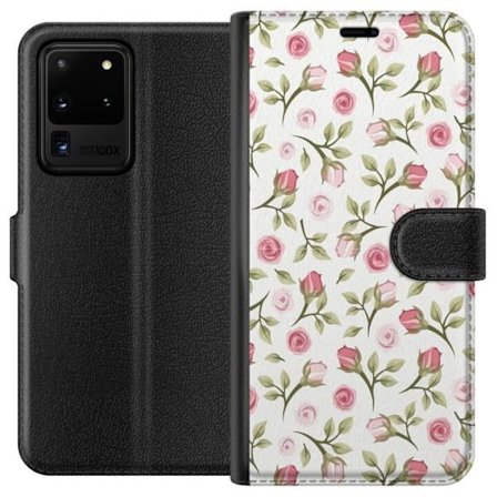 Plånboksfodral till Samsung Galaxy S20 Ultra med Blommigt