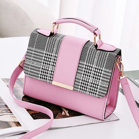 Fashion Damväska Läder Fashion Handväska PU Axelväska Liten Flik Crossbody Väska Dam Crossbody Väska Specialpris, rosa