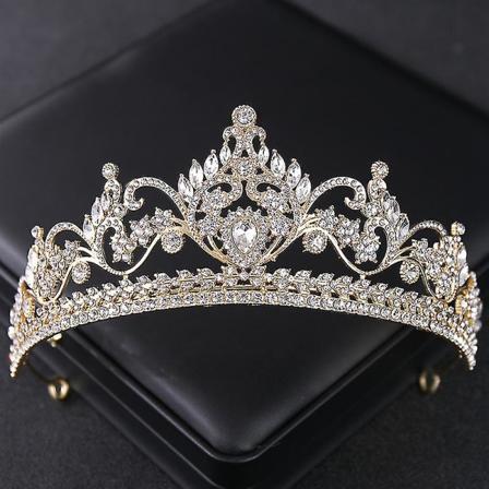 Brudekroner Hodeplagg Bryllup Bursdagskrone Hodeplagg Røde Rhinestones Retro Luksus Hår HG896