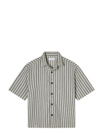 Edwin Saga Shirt Ss - Black / White - Multi/patterned - M