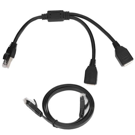 RJ45 Ethernet Adapter Kabel Forlængerfunktion 1 til 2 Port Fremragende Tilslutningssplitter Adapter til Hjemmekontor