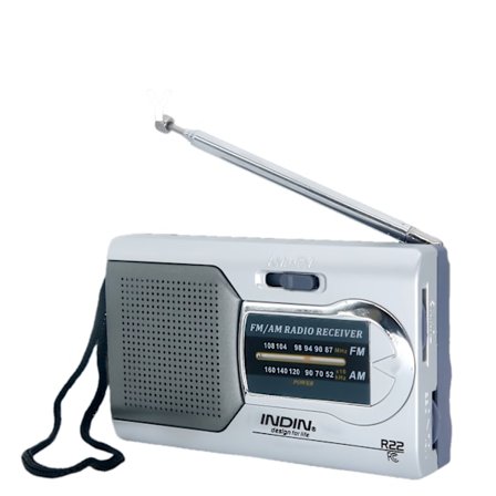 Bärbar Batteridriven AM/FM-radio Justerbar Antenn