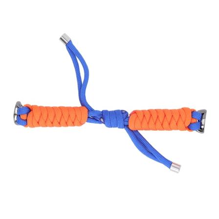 Udskiftning af elastisk armbånd til Mi Band 8, strikket, snoet knude, nylon, smart armbåndsrem, kongeblå orange