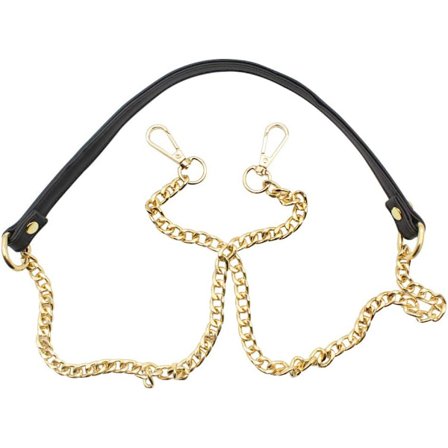 120cm (Svart, Gull) Veskekjede Lærreim og Justerbar Erstatning